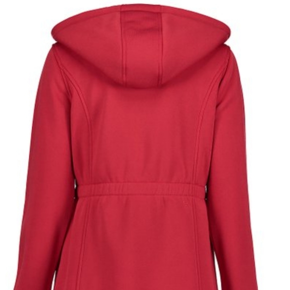 Candy Apple Red Leopard Sherpa-Lined Hood Fleece Anorak NWTs Sz Large - Picture 3 of 7